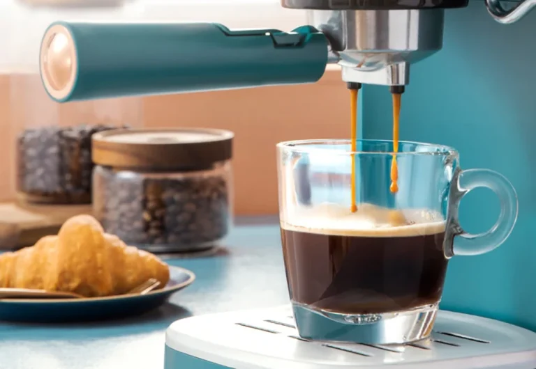 compact espresso machine with milk frother